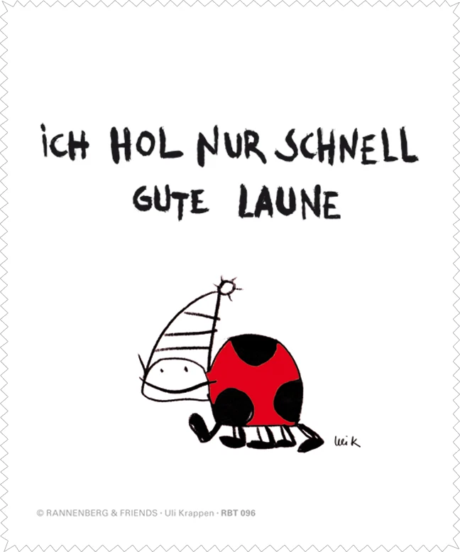 RANNENBERG&FRIENDS Brillenputztuch "Ich hol nur schnell" Rannenberg & Friends | NEU | Microfaser
