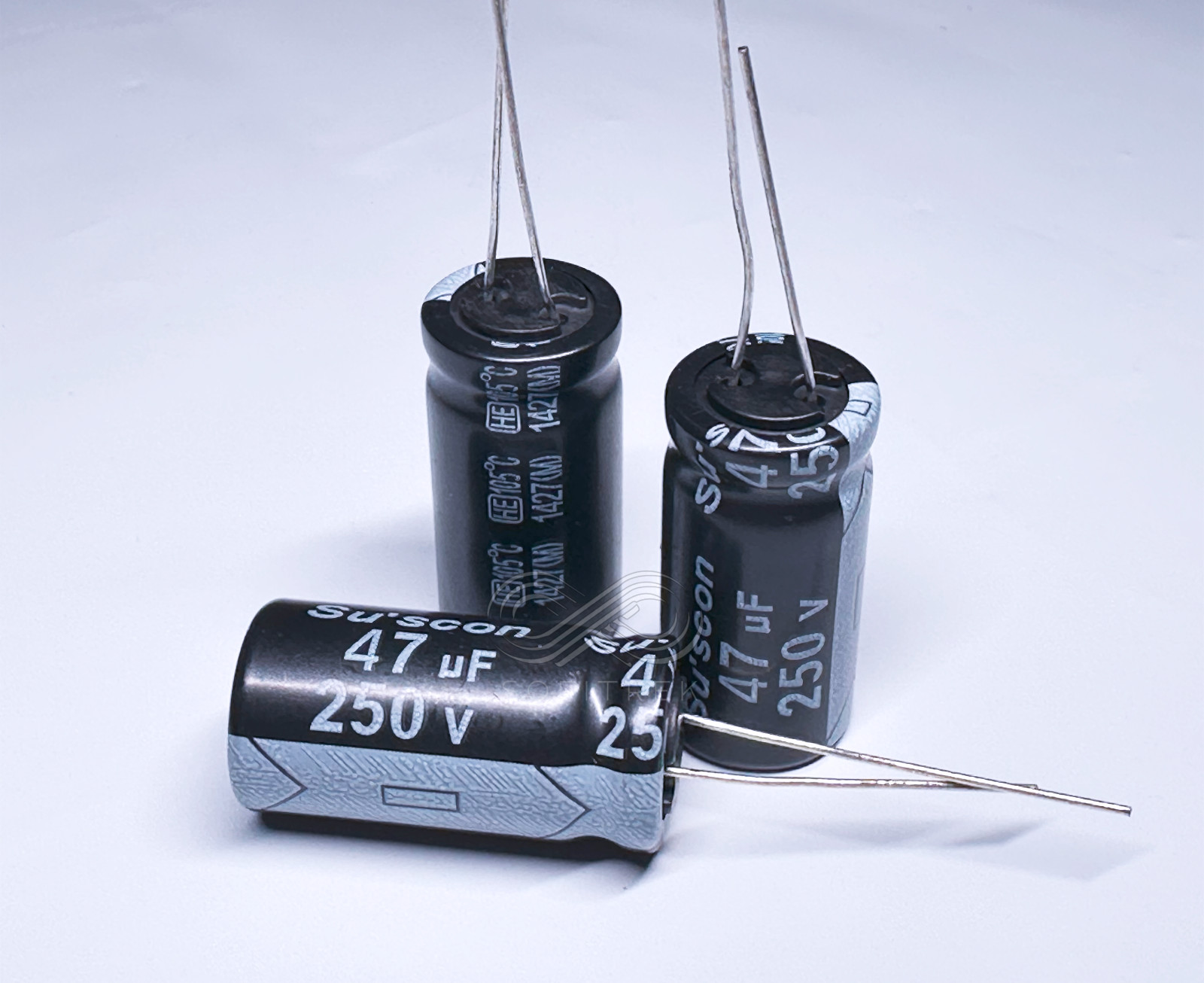 10PCS HE Suscon 47uF 250V 13x25mm Electrolytic Radial Capacitor High Ripple LL