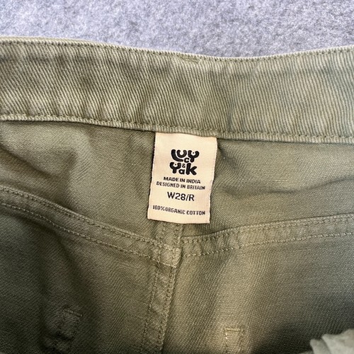 Lucy & Yak Jeans Womens W28 High Waist Tapered Fit Olive Green Organic Cotton - Picture 9 of 11