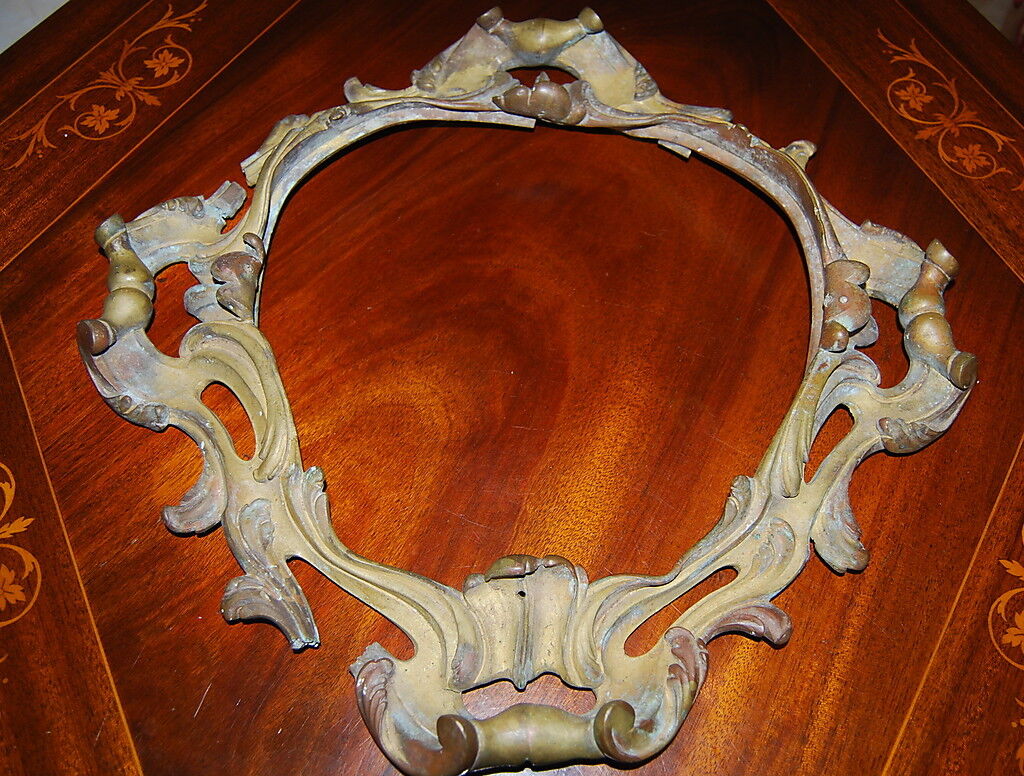FANTASTIC LARGE VERY OLD FRENCH BRONZE ROCOCO PICTURE FRAME GOOD FOR MIRROR ALSO