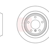 BMW 7Er F01 F02 2008-2015 Bremsscheibe Hinten (Einzeln) DSK3103