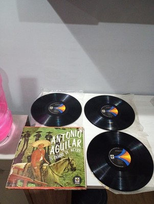 BOX SET 3 LP'S VINYL ANTONIO AGUILAR.- EL CHARRO DE MEXICO (EXCELLENT CONDITION)