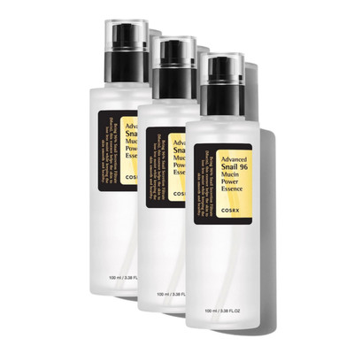 3x COSRX Advanced Snail 96% Mucin Power Essence 100ml Gesichtsserum Hyaluron