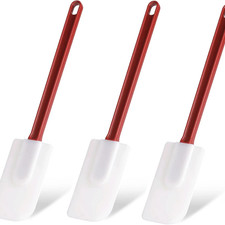 3 PCS Commercial Grade Heat Resistant Silicone Spatulas, 9.5-Inch Rubber Spatula