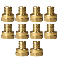 10 Pack XFITTING , 1" Pex-B X Female Npt Threaded Adapter , Brass Crimp Fitting