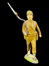 Vtg Barclay Manoil Lead Toy Military Soldier Marching w/ Bayonet Figurine 4"