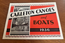 1936 Carleton wooden Canoe Catalog / Booklet w Graphic Cover Old Town MAINE