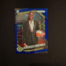 2025 Panini WNBA Prizm Dominique Malonga Rookie Variation Blue Velocity #144 RC