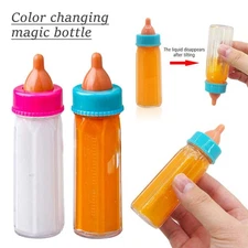 2Pc Baby Dolls Feeding Bottle Magic Set Disappearing y Pla Milk Pretend D8L5
