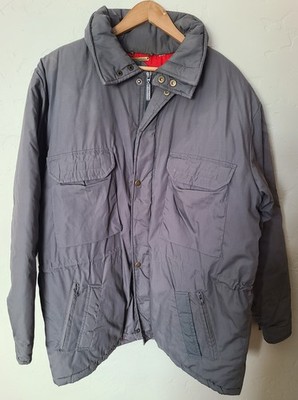 Vintage McGregor Jacket Mens XL Gray Field Coat 80s-90s Full Zip Snap Utility