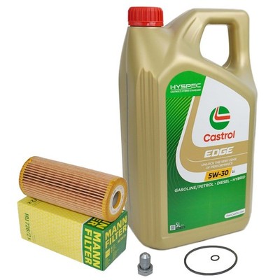 5L Castrol EDGE FST 5W-30 Longlife MANN Ölfilter VW Golf 4 Bora Sharan 1.9TDI