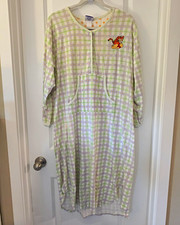 Vintage Disney Winnie the Pooh 100 Acre Collection Nightgown Plaid Tigger Pooh M