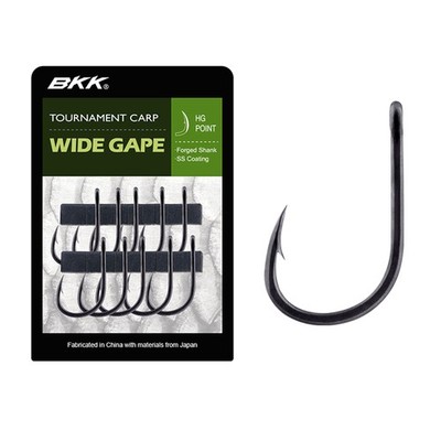 BKK Wide Gape Karpfen Haken Carp Hook Angelhaken 10 Stk. Einzelhaken #1 bis #6 