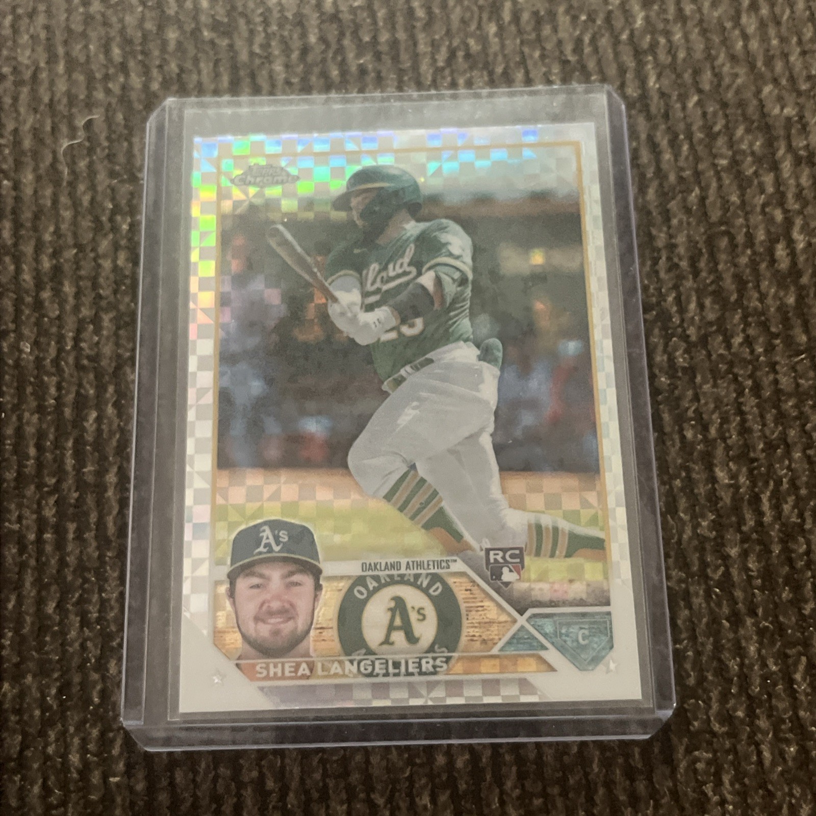 2023 Topps Chrome Shea Langeliers X-Fractor RC Rookie Oakland Athletics #175