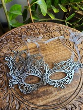 Silver Lace Venetian Masquerade Mask Mardi Gras Halloween Costume New