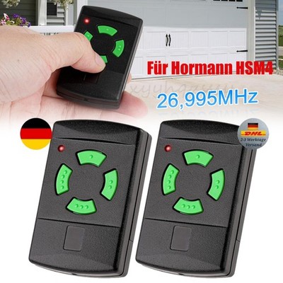 2X Garagentor Fernbedienung für green buttons Hörmann HSM4 Handsender 26.995MHz