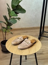 Gucci Princetown Horsebit Leather Mules Slipper Women's Size 37