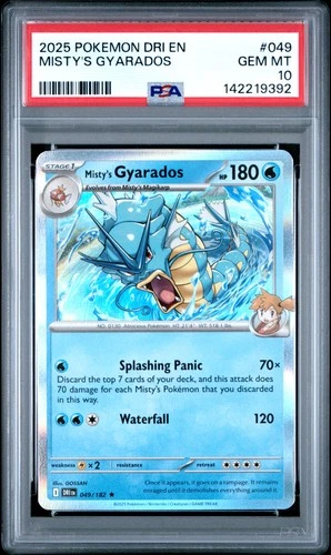 2025 POKEMON DRI EN-DESTINED RIVALS #049 MISTY'S GYARADOS PSA 10