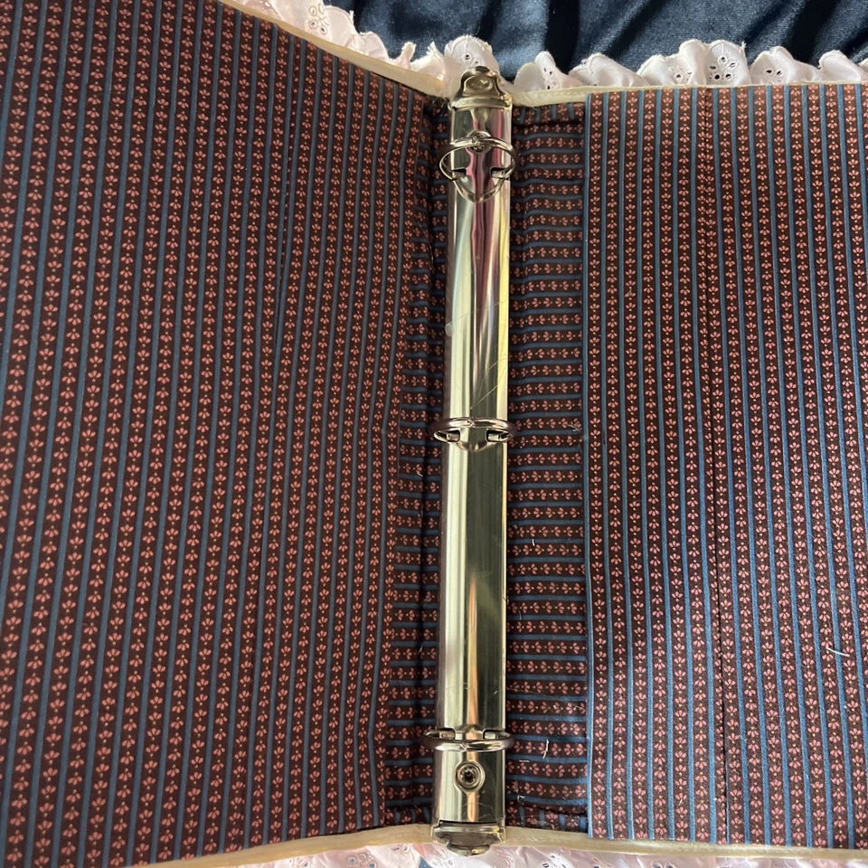 Vtg 80's Pink Fabric Ruffles Lace Photo Album Scrapbook Cottage Lace Binder Baby - Image 4 of 4