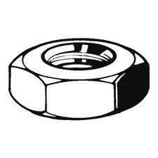 Zoro Select U11071.037.0001 Jam Nut, 3/8"-24, Steel, Grade 5, Black Oxide,,