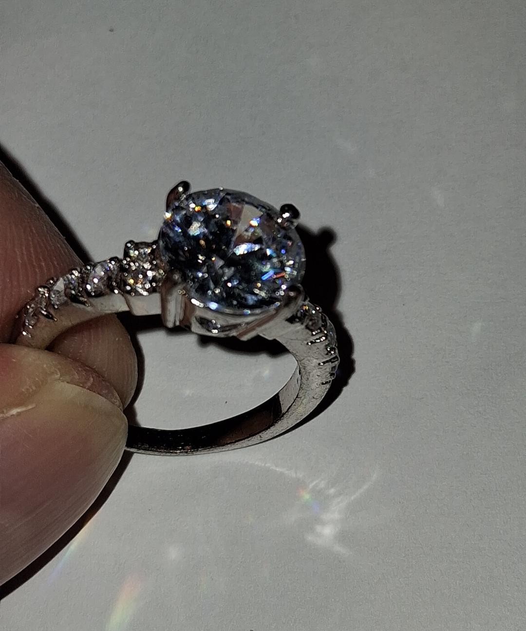 🔥WOMANS  REAL Solid 925 Sterling Silver Ring  CZ… - image 3