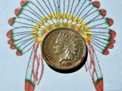 1863 Indian Head Cent,  Looks MS, Some Environmental Damage