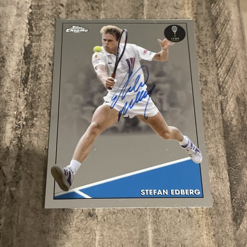 Stefan Edberg Signed 2021 Topps Chrome - Stefan Edberg #22 Refractor-No COA