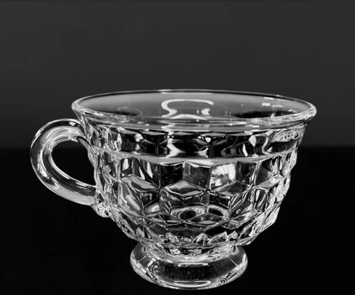 Vintage Fostoria American Footed Cups - Crystal - American Cubism