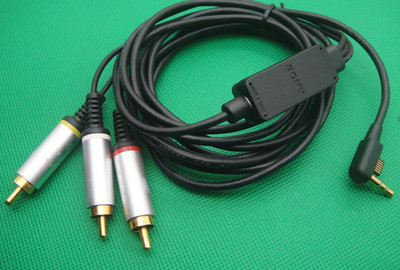 Original Official Genuine SONY AV Video RCA Cable PSP 2000/3000 SLIM to TV