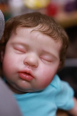 Handmade 19'' 3D Skin Reborn Baby Dolls Boy Girl Lifelike Newborn Rooted Hair Toy
