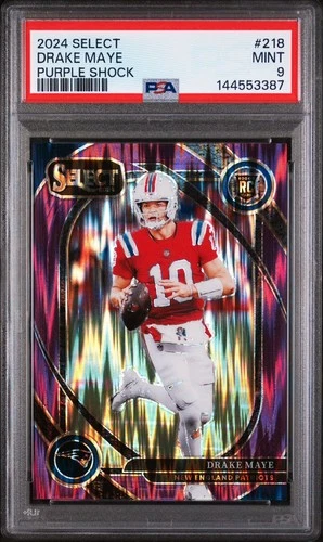 2024 PANINI SELECT PURPLE SHOCK #218 DRAKE MAYE ROOKIE RC /360 PSA 9