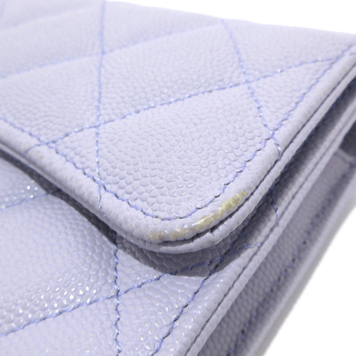 Auth CHANEL Matelasse - Light Purple Calfskin Long Wallet - Picture 12 of 13