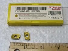 MITSUBISHI XPMT13T3PDER-M6 CARBIDE MILLING INSERTS (8 PCS) GRADE F7030