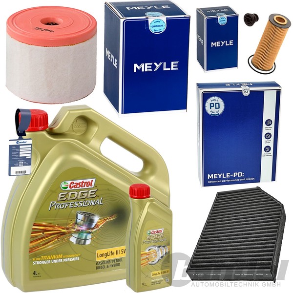 Meyle Inspektionspaket+Castrol Prof.Ll FüR Audi A6 C7 A7 4G A8 4H 1.8+2.0 Tfsi-image