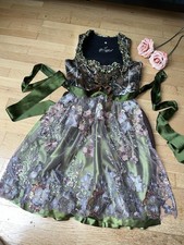 Wunderschönes Gamsbock Dirndl Gr. 38 – Leo-Look & Edle Spitzenschürze 250€ NP