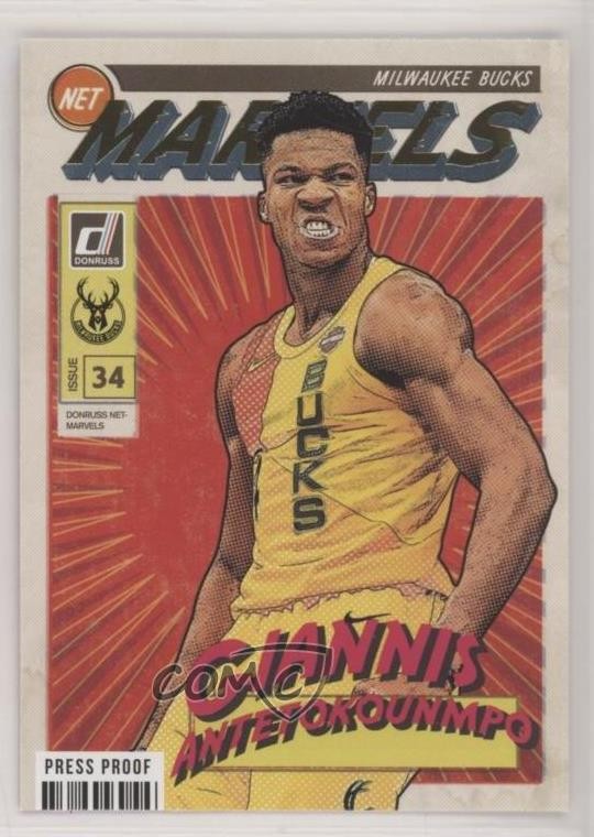 2019-20 Panini Donruss Net Marvels Press Proof Giannis Antetokounmpo #11