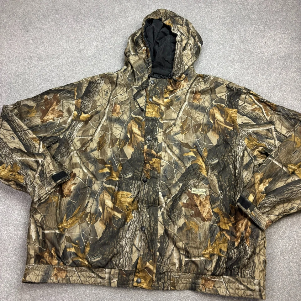 RealTree Jacket Adult 3XL XXXL Brown Work Wear Camo Insulated Hunting Hood Mens - Image 2 of 4