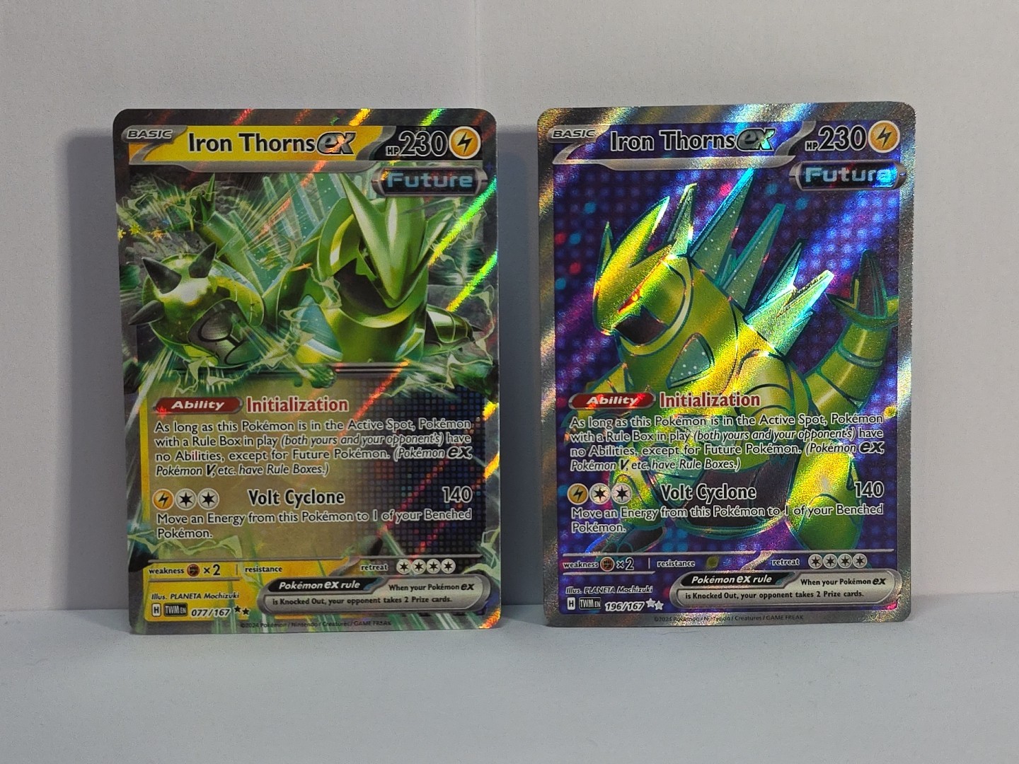 Iron Thorns ex 196/167 & Iron Thorns ex 77/167 Sv06: Twilight Masquerade Pokemon