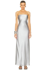 BNWT Christopher Esber Silver Palladium Strapless Dress - Size 2 US