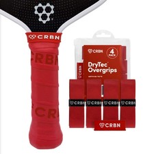 CRBN DryTec Overgrips 4 Pack Pickleball and Tennis Moisture Absorbing Tacky