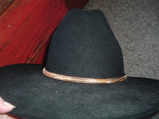Southwest Goldtone Links Mens Stretch Hatband New w Tag
