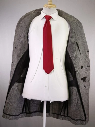 Tom Ford Black Tan Tweed Herringbone Wool Silk Double Breasted Overcoat 38 40 image 9