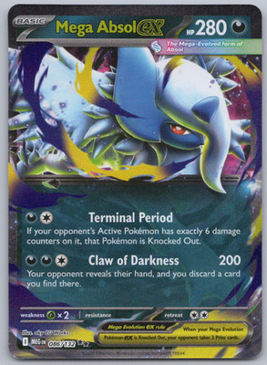 Mega Absol ex ME01: Mega Evolution Holo NM Double Rare 086/132