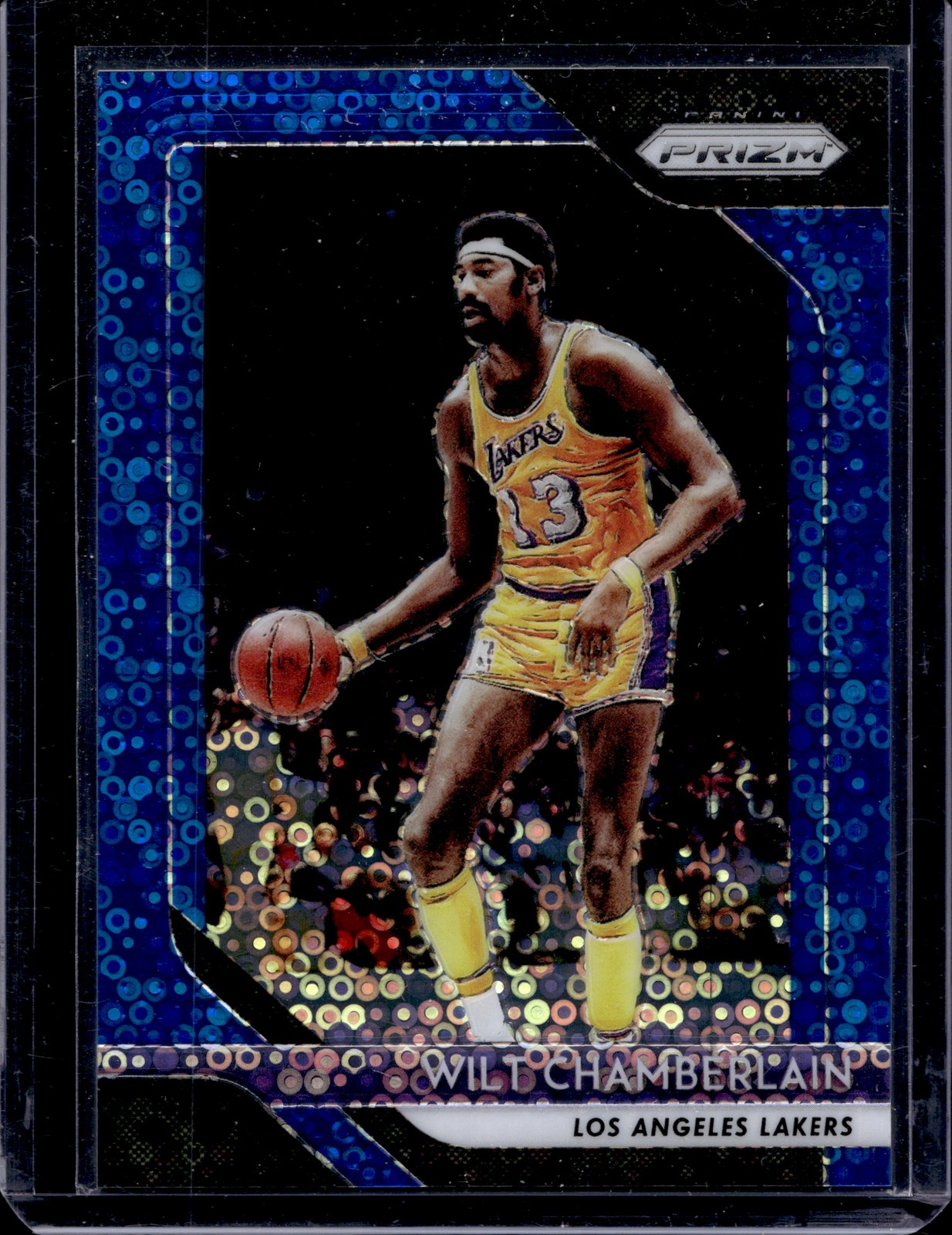 2018-19 Panini Prizm #205 Wilt Chamberlain Fast Break Blue #/175 Lakers J15