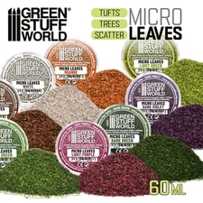 Green Stuff World: MICRO LEAVES - Model Tree Foliage & Leaf Scatter - 60ml 15g