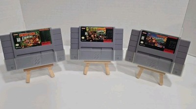 Donkey Kong Country Trilogy Super Nintendo SNES 1 2 3 Authentic w/ Dust Covers