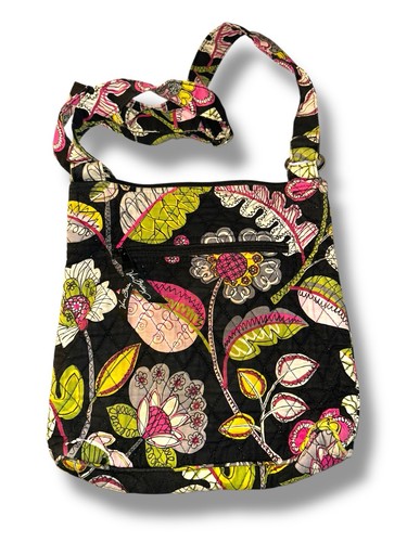 Sac à main matelassé Vera Bradley Moon Blooms floral croisé hipster à la retraite - Photo 2/5