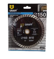 Graff 20150 Diamond Saw Blade 6&Prime; x 25/64&Prime; for Concrete and Stone