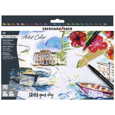 EBERHARD FABER Sketch Marker | Pinselmaler Artist Color 24 Farben