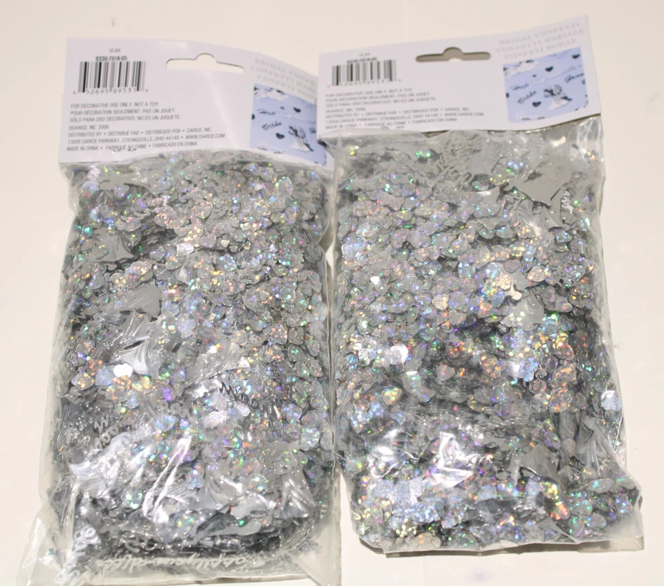 Victoria Lynn Bridal Silver Confetti Wedding Table Decoration 8oz - Image 2 of 3